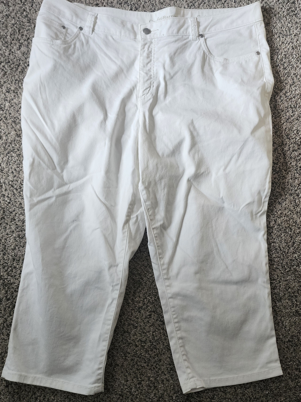 croft & barrow White Cropped Women's Pants - Ankle Length